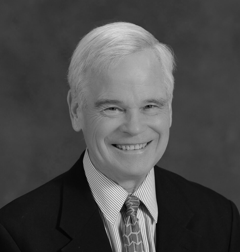 Black & white portrait of D. G. Martin